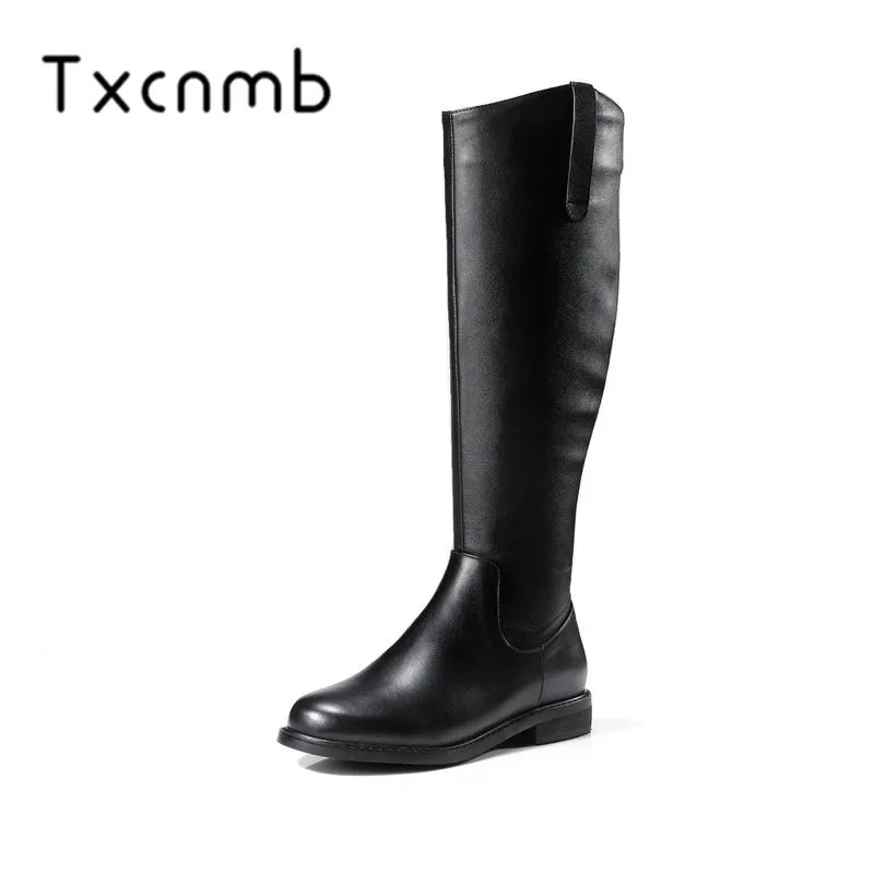 TXCNMB 2019 boots women knee high boots for women winter genuine leather high heel shoes woman szie 41 42
TXCNMB 2019 boots women knee high boots for women winter genuine leather high heel shoes woman szie 41 42