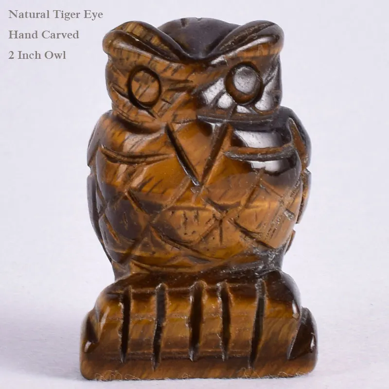 2 Inch Tiger Eye Owl Figurine Natural Stone Miniatures Handmade Carved Mini Animal Statue Healing Home Decoration Accessories
2 Inch Tiger Eye Owl Figurine Natural Stone Miniatures Handmade Carved Mini Animal Statue Healing Home Decoration Accessories