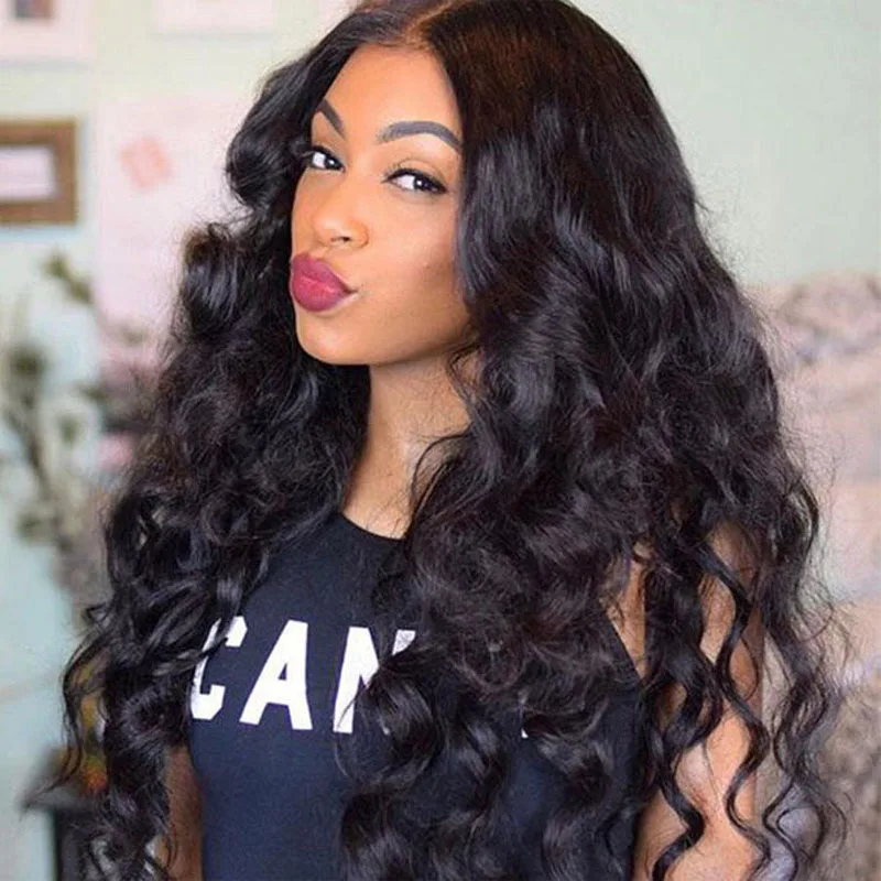 130 Density Loose Wave Wig Lace Front Human Hair Wigs For Women Natural Black Full End 13x4 Brazilian Lace front Wig Remy
130 Density Loose Wave Wig Lace Front Human Hair Wigs For Women Natural Black Full End 13x4 Brazilian Lace front Wig Remy