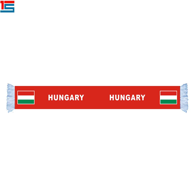 Factory supply team support fan club country flag scarf HUNGARY national logo scarf
Factory supply team support fan club country flag scarf HUNGARY national logo scarf