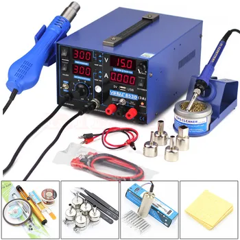 YIHUA 853D 3A 3 In 1 Hot Air Solder Rework Station Heat Gun Soldering Iron + USB Power Supply With Free Gifts
YIHUA 853D 3A 3 In 1 Hot Air Solder Rework Station Heat Gun Soldering Iron + USB Power Supply With Free Gifts