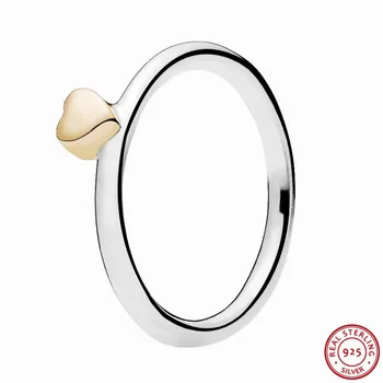 Stackable Puzzle Ring in 925 Sterling Silver with 14ct Gold Heart Not Plated Designed Fit another ring also on its own FLR126K
Stackable Puzzle Ring in 925 Sterling Silver with 14ct Gold Heart Not Plated Designed Fit another ring also on its own FLR126K