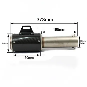 Inlet 61.5mm Motorcycle Exhaust Modified Muffler Pipe New Style Carbon Fiber Sports Racing Motorbike AK087
Inlet 61.5mm Motorcycle Exhaust Modified Muffler Pipe New Style Carbon Fiber Sports Racing Motorbike AK087