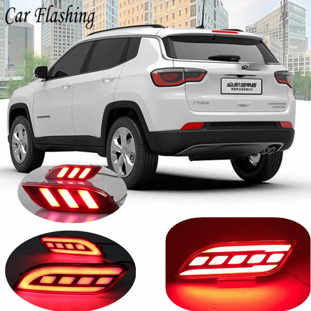 Car Flashing 2PCS for Jeep compass 2017 2018 LED Daytime DRL Rear Bumper tail light Fog Lamp cover Brake Lights lamp reflector
Car Flashing 2PCS for Jeep compass 2017 2018 LED Daytime DRL Rear Bumper tail light Fog Lamp cover Brake Lights lamp reflector