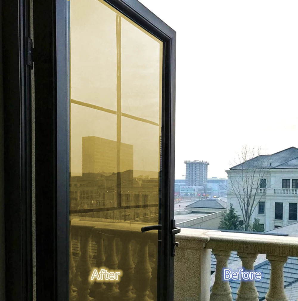50 x 100 Cm Gold High Reflective Window Film One Way Mirror Daytime Privacy Solar Tint Self Adhesive Glass Film Heat Insulation
50 x 100 Cm Gold High Reflective Window Film One Way Mirror Daytime Privacy Solar Tint Self Adhesive Glass Film Heat Insulation