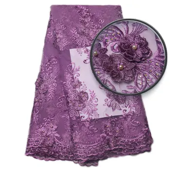 Hot selling purple french net lace fabric for women nice dress tulle embroidered mesh lace fabric with stone and beads AMY836B-2
Hot selling purple french net lace fabric for women nice dress tulle embroidered mesh lace fabric with stone and beads AMY836B-2