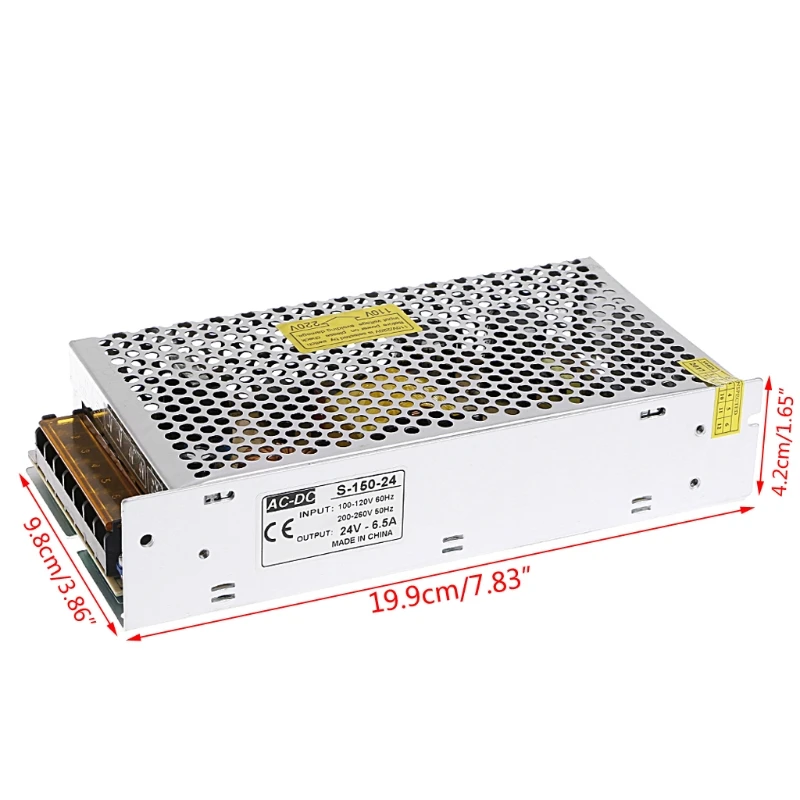 AC 100-260V To DC 24V 6.5A 150W Switch Power Supply Driver Adapter LED Strip Light W315
AC 100-260V To DC 24V 6.5A 150W Switch Power Supply Driver Adapter LED Strip Light W315