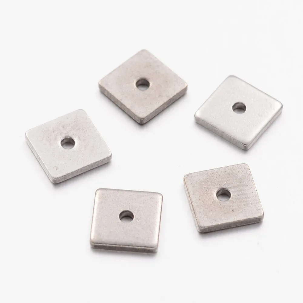 PandaHall 20pcs 6x6x1mm 304 Stainless Steel Metal Jewelry Findings Bead Spacers Square
PandaHall 20pcs 6x6x1mm 304 Stainless Steel Metal Jewelry Findings Bead Spacers Square
