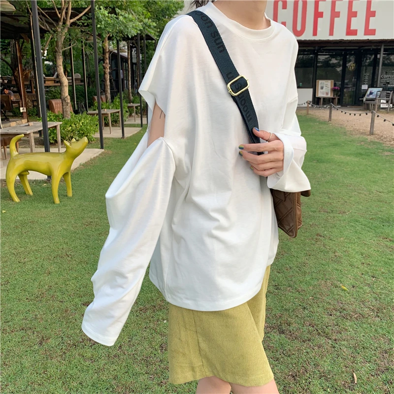2019 Spring and Summer Retro Loose T-shirts Cotton Casual T-shirts Hollow Out High Street O-Neck Solid T-shirts
2019 Spring and Summer Retro Loose T-shirts Cotton Casual T-shirts Hollow Out High Street O-Neck Solid T-shirts