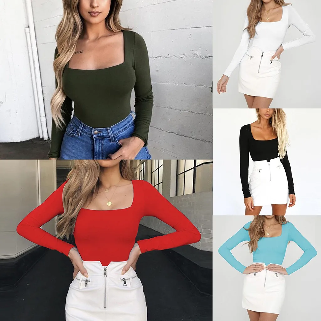 Feitong 2018 Fashion Women's Long Sleeve Solid Square-Neck Blouse Long Top Loose shirt New arrival
Feitong 2018 Fashion Women's Long Sleeve Solid Square-Neck Blouse Long Top Loose shirt New arrival