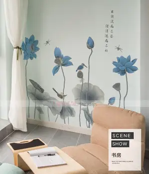 Elegant lotus wall sticker living room creative background bedroom porch warm stickers small fresh study wall stickers
Elegant lotus wall sticker living room creative background bedroom porch warm stickers small fresh study wall stickers