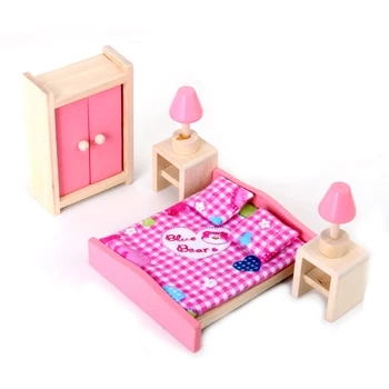 1:12 Wooden Dollhouse Wooden Furniture Bedroom Bed Pillow Wardrobe Bedside Set Pink House Decor Accessories Pretend Play Toys
1:12 Wooden Dollhouse Wooden Furniture Bedroom Bed Pillow Wardrobe Bedside Set Pink House Decor Accessories Pretend Play Toys