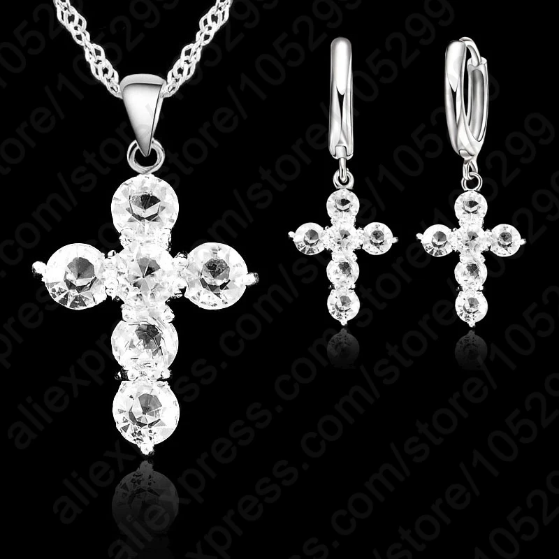 YAAMELI 10Color Choose 925 Sterling Silver Austrian Crystal Cross Pendant Necklace Earrings Jewelry Sets Stock 24 Hours Shipping
YAAMELI 10Color Choose 925 Sterling Silver Austrian Crystal Cross Pendant Necklace Earrings Jewelry Sets Stock 24 Hours Shipping