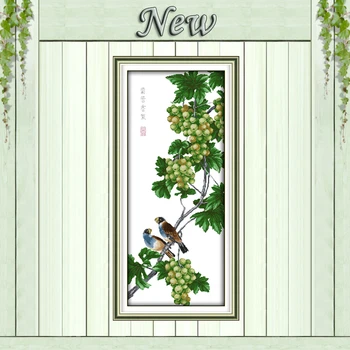 Grape and birds home decor painting counted printed on canvas DMC 11CT 14CT Chinese Cross Stitch kits embroidery needlework Sets
Grape and birds home decor painting counted printed on canvas DMC 11CT 14CT Chinese Cross Stitch kits embroidery needlework Sets
