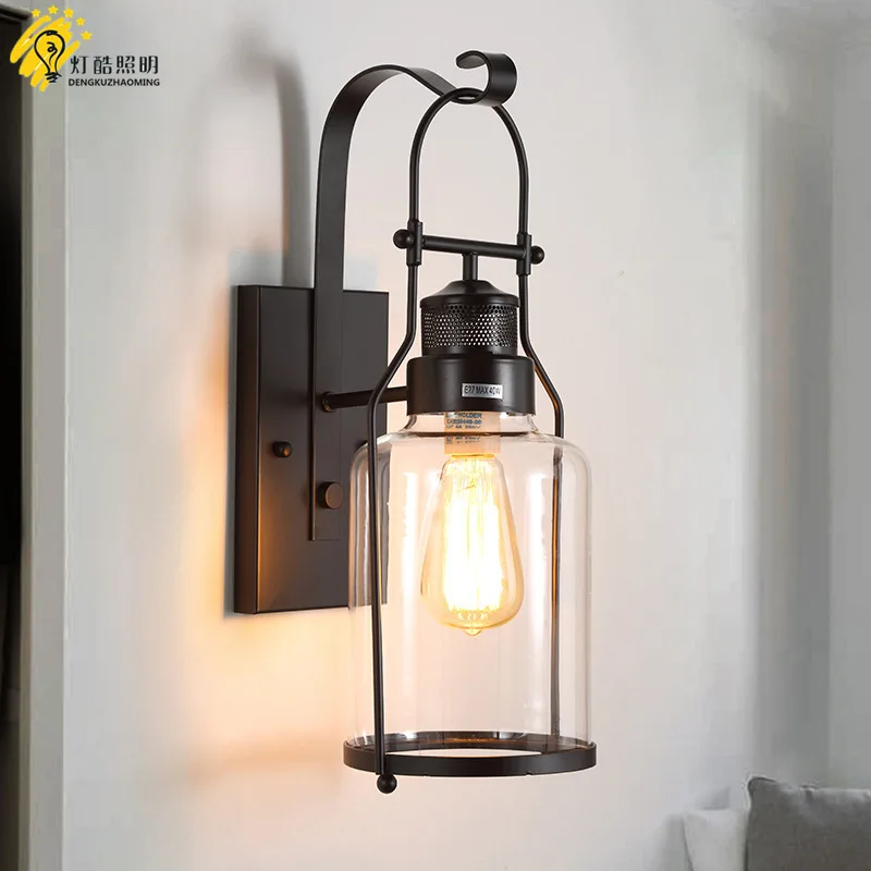 Loft American style country character retro industrial wind glass wall lamp aisle cafe bar outdoor lighting
Loft American style country character retro industrial wind glass wall lamp aisle cafe bar outdoor lighting