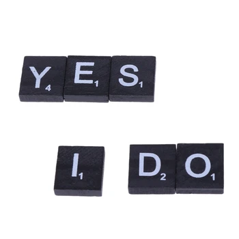 100Pcs Wooden Alphabet Scrabble Tiles Black Letters For Craft Wood Embellishment
100Pcs Wooden Alphabet Scrabble Tiles Black Letters For Craft Wood Embellishment