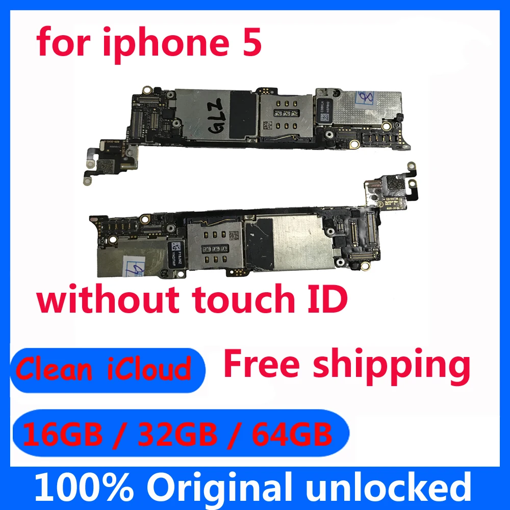 100% Original unlocked Motherboard for iphone 5 Full chips for iphone 5 Mainboard without Touch ID Free shipping 16GB 32GB 64GB
100% Original unlocked Motherboard for iphone 5 Full chips for iphone 5 Mainboard without Touch ID Free shipping 16GB 32GB 64GB