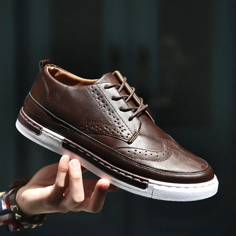 Men Sneakers Black Brown Lace Up Flats Male Casual Shoes Men Winter Footwear PU Leather Loafers Plus Size Chaussure Homme
Men Sneakers Black Brown Lace Up Flats Male Casual Shoes Men Winter Footwear PU Leather Loafers Plus Size Chaussure Homme