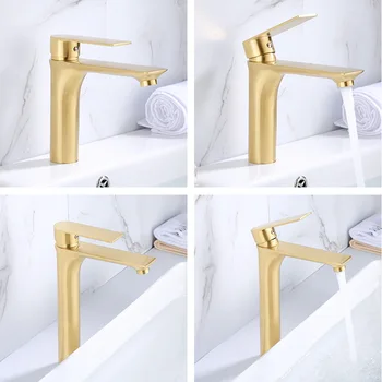 MTTUZK Brass Brushed Gold Faucet Kitchen hot and cold water mixer sink faucet bathroom deck mounted basin tap washbasin Crane
MTTUZK Brass Brushed Gold Faucet Kitchen hot and cold water mixer sink faucet bathroom deck mounted basin tap washbasin Crane