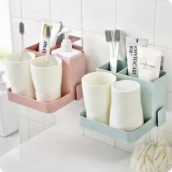 Bathroom Organizer Wall Shelf With Washing Cup Creative Toothbrush Holder Drain Storage Rack
Bathroom Organizer Wall Shelf With Washing Cup Creative Toothbrush Holder Drain Storage Rack
