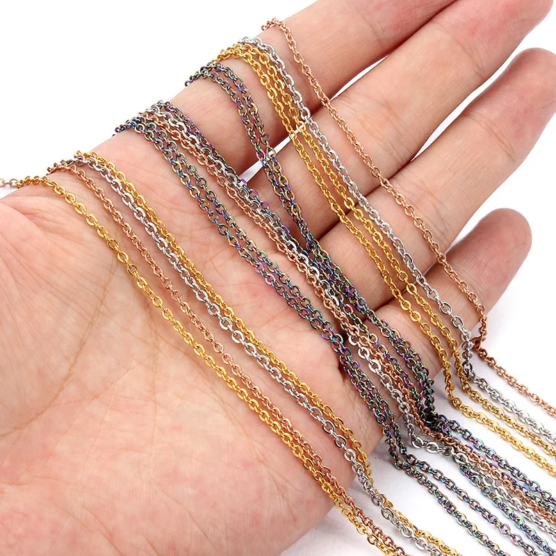 "1Pcs Gold Rose Gold Silver Stainless Steel Chain Necklace Round chain Necklace DIY Jewelry Accessories For Women Men Gift
"1Pcs Gold Rose Gold Silver Stainless Steel Chain Necklace Round chain Necklace DIY Jewelry Accessories For Women Men Gift