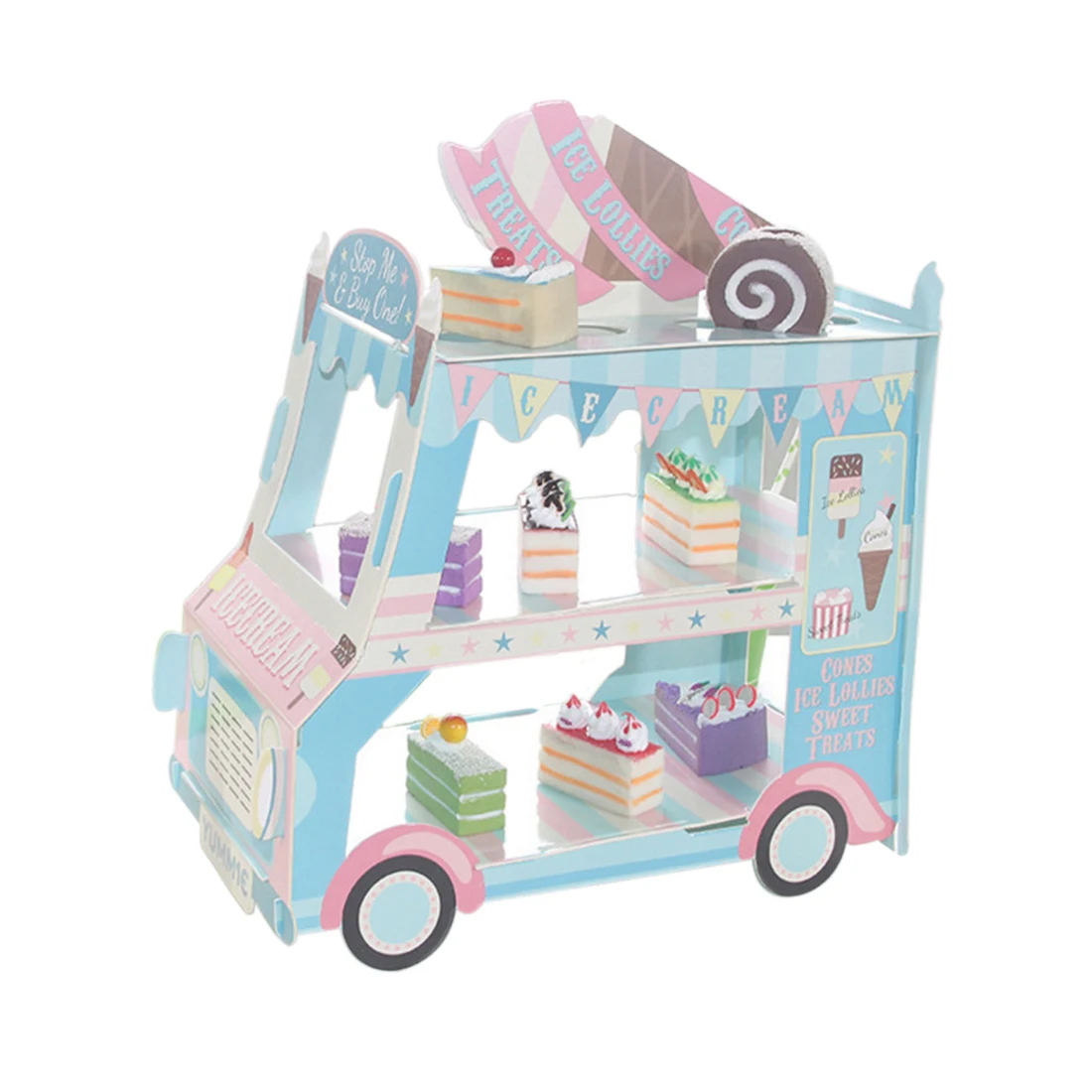Creative 3 Tiers One-Off Creative Paper Bun Cake Showing Stand Snacks Cupcake Display Plate Stand - Blue Car
Creative 3 Tiers One-Off Creative Paper Bun Cake Showing Stand Snacks Cupcake Display Plate Stand - Blue Car