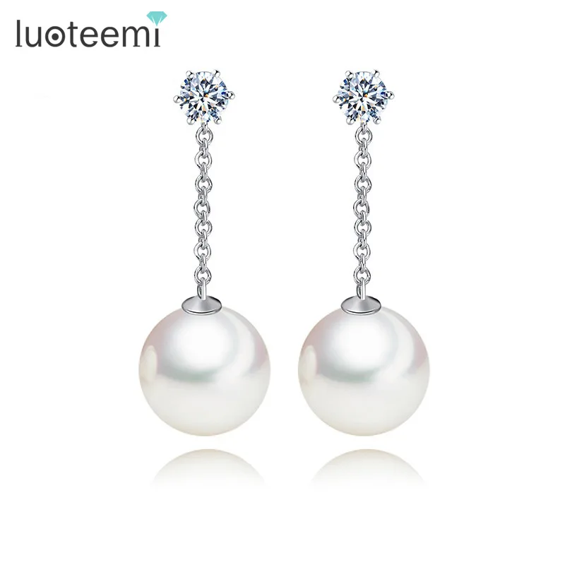 LUOTEEMI Popular Woman Long Vintage Elegant Drop Earrings for Bridal Wedding Party Brincos CZ Imitation Pearl White Gold-Color
LUOTEEMI Popular Woman Long Vintage Elegant Drop Earrings for Bridal Wedding Party Brincos CZ Imitation Pearl White Gold-Color