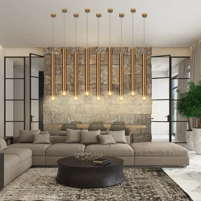 Gold Pendant Lamp Down Lights Kitchen Island Dining Living Room Shop Decoration Cylinder Pipe Pendant Bar Counter Modern
Gold Pendant Lamp Down Lights Kitchen Island Dining Living Room Shop Decoration Cylinder Pipe Pendant Bar Counter Modern