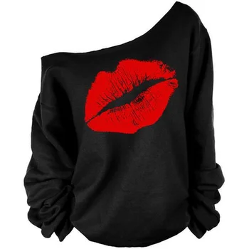 Red Lip Print Hoodies Women Black Off Shoulder Hoodie Sweatshirt Pullover Moletom Streetwear Sudaderas Mujer
Red Lip Print Hoodies Women Black Off Shoulder Hoodie Sweatshirt Pullover Moletom Streetwear Sudaderas Mujer