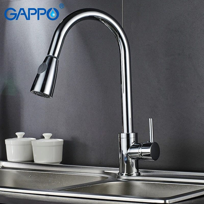 Gappo кухонные краны кухонный Выдвижной Смеситель для воды гибкий смеситель