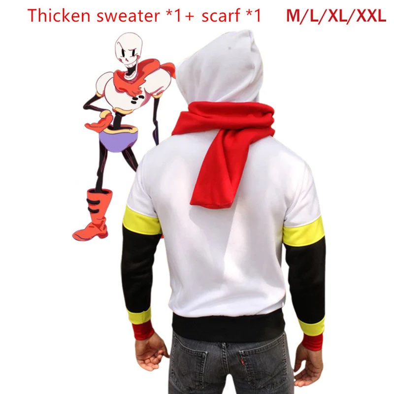 Adult UNDERTALE Cool Hoodies Game Undertale Papyrus Cosplay Costume Men Sweatshirt Skeleton Brother Scarf Zipper Coat Jackets
Adult UNDERTALE Cool Hoodies Game Undertale Papyrus Cosplay Costume Men Sweatshirt Skeleton Brother Scarf Zipper Coat Jackets