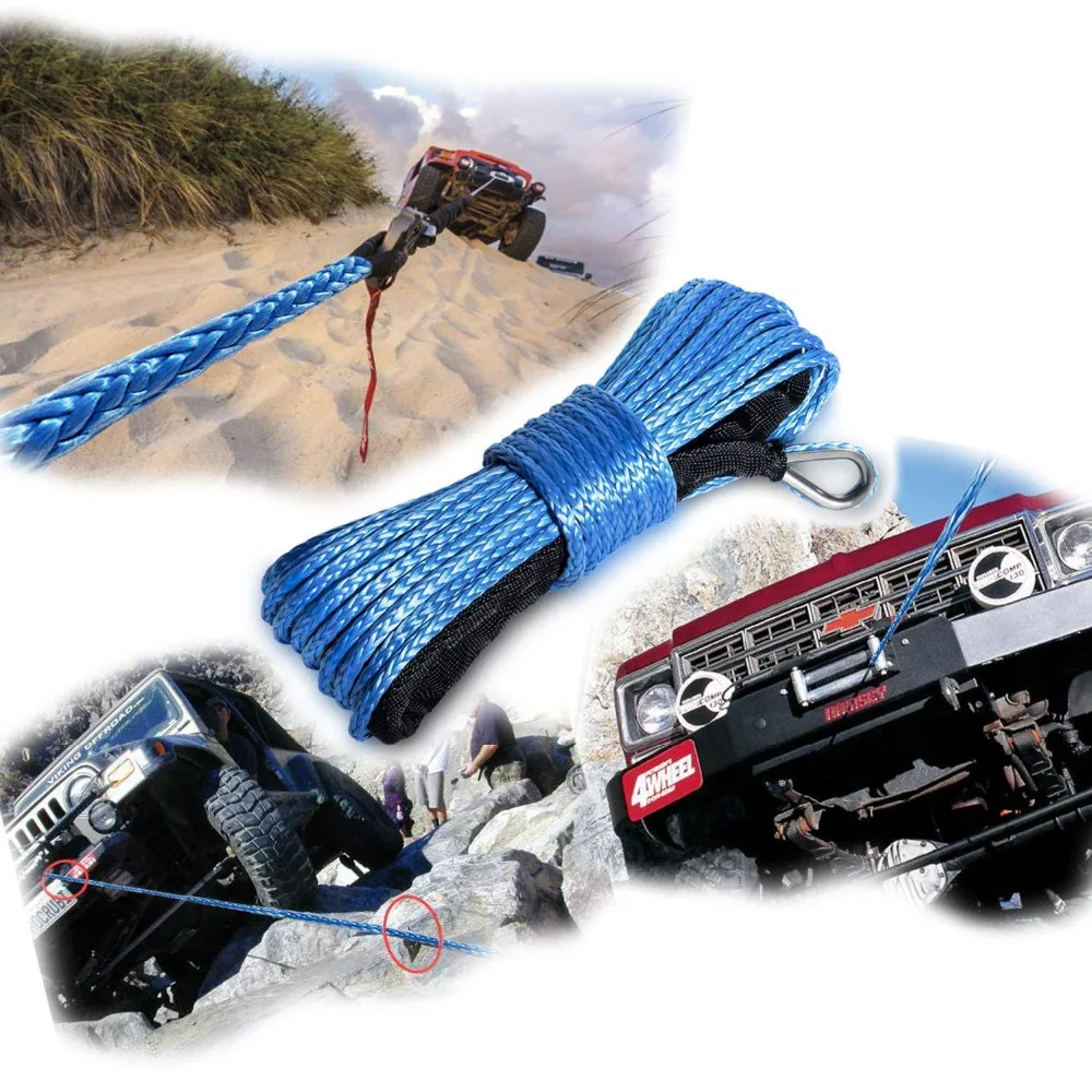 Chuang Qian Nylon Synthetic Winch Cable Rope with Sheath for SUV ATV UTV Winches Truck Boat Ramsey Car 1/4" x 50' 7500LB
Chuang Qian Nylon Synthetic Winch Cable Rope with Sheath for SUV ATV UTV Winches Truck Boat Ramsey Car 1/4" x 50' 7500LB
