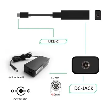DC Jack Input to USB-C Type-C Power Plug Charge Cable 45w for Macbook Laptop Phone
DC Jack Input to USB-C Type-C Power Plug Charge Cable 45w for Macbook Laptop Phone