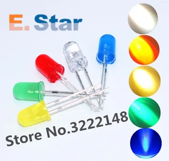 5000pcs/lot 5 Colors F5 5MM Round Yellow White Red Green Blue Each 1000pcs Diffused Round DIP Diode LED Lamp Light sefase sefase
5000pcs/lot 5 Colors F5 5MM Round Yellow White Red Green Blue Each 1000pcs Diffused Round DIP Diode LED Lamp Light sefase sefase