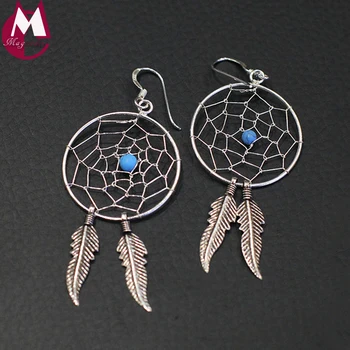 Natural Stone Feather Drop Earrings 100% 925 Sterling Silver Earrings For Women Handmade Hollow Dreamcatcher Fine Jewelry SE50
Natural Stone Feather Drop Earrings 100% 925 Sterling Silver Earrings For Women Handmade Hollow Dreamcatcher Fine Jewelry SE50