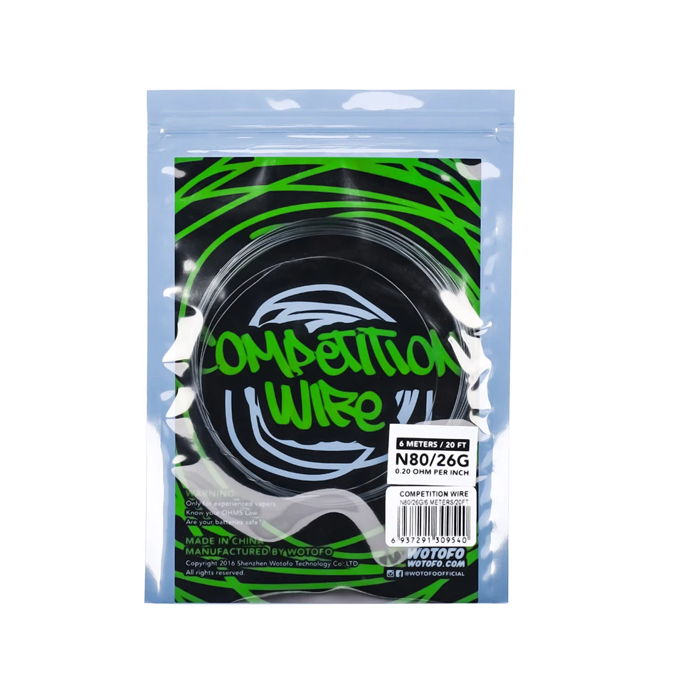 Original Wotofo Ni90 Ni80 Competition Wire 23G 24G 26G heating wire for atomizer mesh coil tank electronic cigarette accessory (4)
