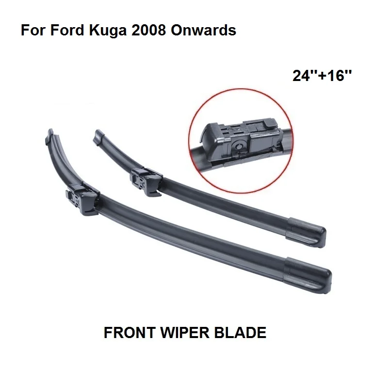 Wiper Blade For Ford Kuga 2008 Onwards 24''+16'' high quality Windscreen Natural Rubber Car Accessories
Wiper Blade For Ford Kuga 2008 Onwards 24''+16'' high quality Windscreen Natural Rubber Car Accessories