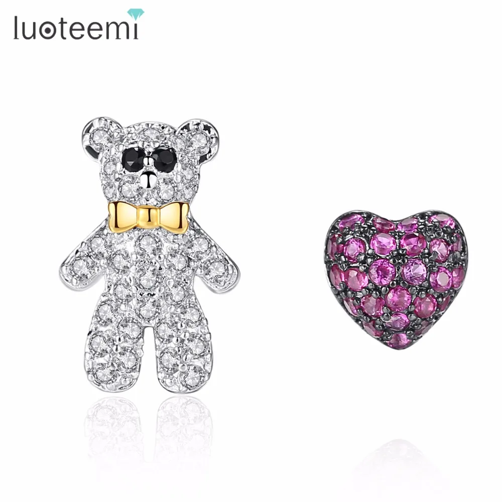 LUOTEEMI Lovely Cute Bear and Heart Shape Tiny Cubic Zirconia Stud Earrings for Women Girls Dress Party Accessories Gift Brincos
LUOTEEMI Lovely Cute Bear and Heart Shape Tiny Cubic Zirconia Stud Earrings for Women Girls Dress Party Accessories Gift Brincos