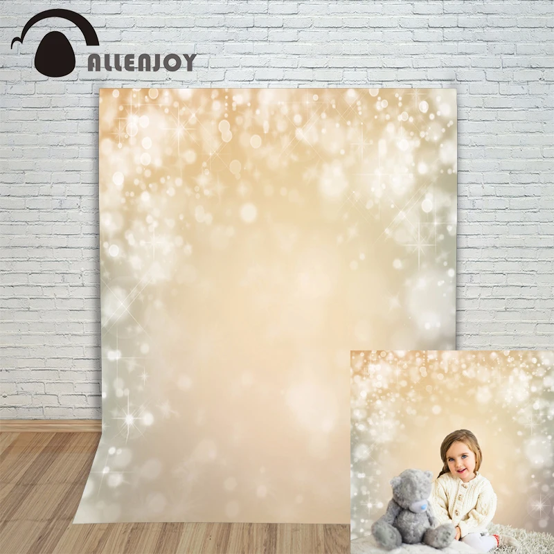 Фон для фотостудии Allenjoy foto фон с золотыми звездами и красивым снежным боке|backgrounds