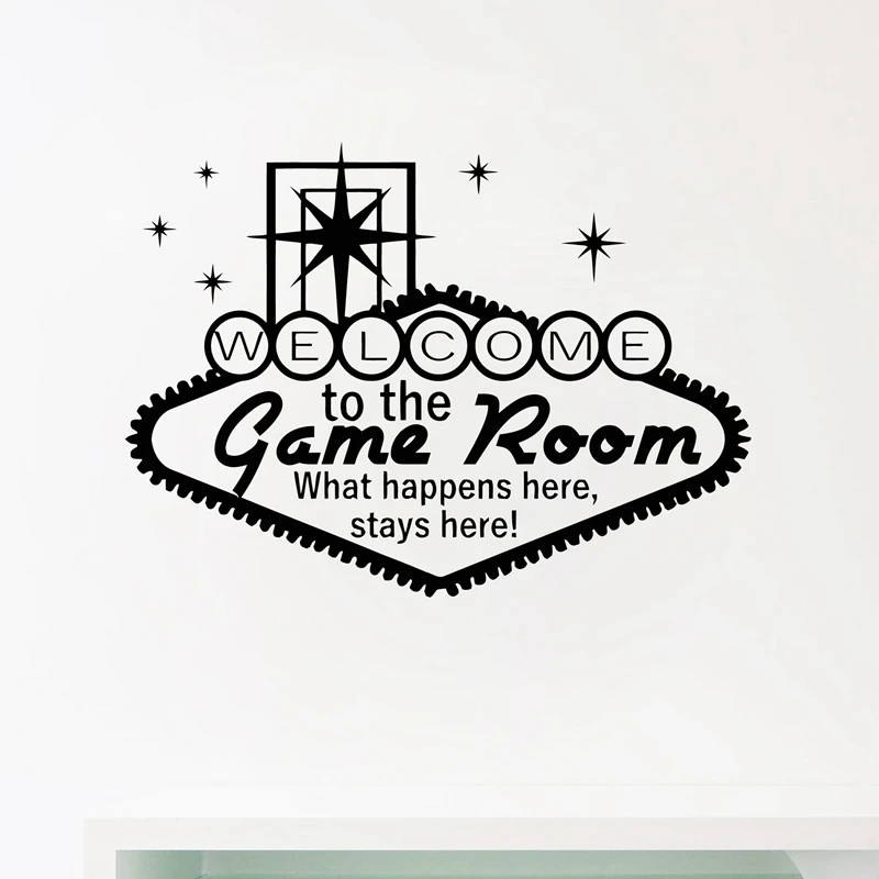 Welcome To The Game Room Decor Casino Wall Art Decals Gambling Vinyl Sticker Modern Home Gamble Poster Mural Wall Art Decoration
Welcome To The Game Room Decor Casino Wall Art Decals Gambling Vinyl Sticker Modern Home Gamble Poster Mural Wall Art Decoration