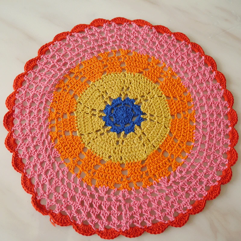 Handmade hook flowers cotton lace / hollow round decorative mat coasters / Mixed colors pads Many Uses / diameter 25CM
Handmade hook flowers cotton lace / hollow round decorative mat coasters / Mixed colors pads Many Uses / diameter 25CM