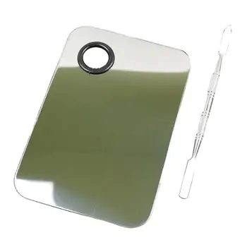 Professional Stainless Steel Cosmetic Makeup Mixing Palette Foundation Eye Shadow Nail Art Pigment Blending Tools With Spatula
Professional Stainless Steel Cosmetic Makeup Mixing Palette Foundation Eye Shadow Nail Art Pigment Blending Tools With Spatula