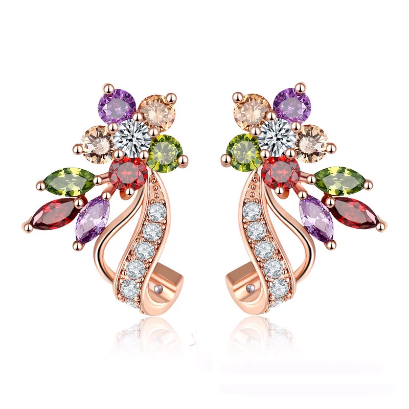 EIOLZJ Fshion Multicolor Zircon Rose Golden Earrings for Women Stud Earring for Wife Christmas Gifts Free Jewelry Box
EIOLZJ Fshion Multicolor Zircon Rose Golden Earrings for Women Stud Earring for Wife Christmas Gifts Free Jewelry Box
