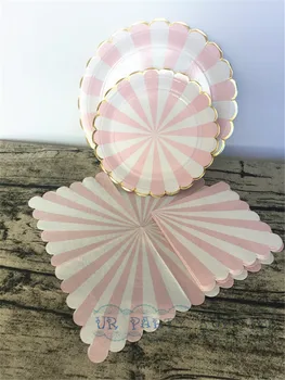 40 Sets Party Tableware Decor Gold Foil Scallop Round Paper Plates Cake Dessert Excellent Quality Paper Plates Baby Pink Napkins
40 Sets Party Tableware Decor Gold Foil Scallop Round Paper Plates Cake Dessert Excellent Quality Paper Plates Baby Pink Napkins