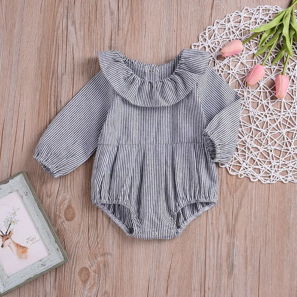 Spring Autumn Baby Girls Long Sleeve O Neck Striped Print Cotton Bodysuits Newborn Kids Jumpsuits Infant Clothing
Spring Autumn Baby Girls Long Sleeve O Neck Striped Print Cotton Bodysuits Newborn Kids Jumpsuits Infant Clothing