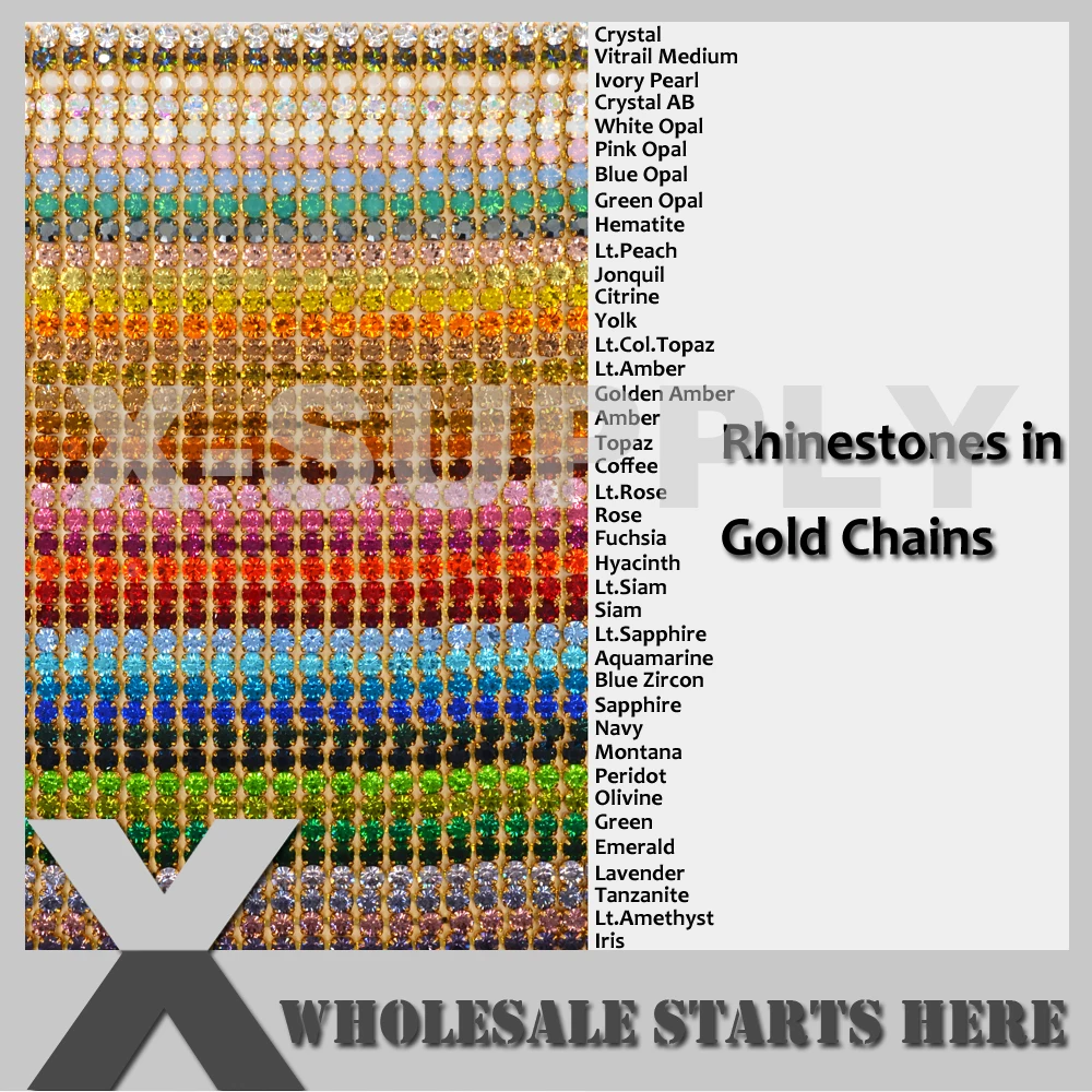 P1 SS28(6mm) GOLD Dense Crystal Rhinestone Cup Chains,Used for Weddings,Shoes,Clothing Decorations
P1 SS28(6mm) GOLD Dense Crystal Rhinestone Cup Chains,Used for Weddings,Shoes,Clothing Decorations