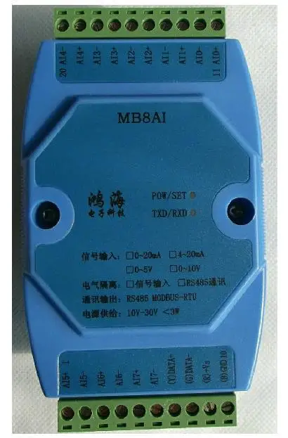 Free Shipping! 1pc 0-20MA / 4-20MA / 0-5V / 0-10V analog input acquisition module RS485 MODBUS
Free Shipping! 1pc 0-20MA / 4-20MA / 0-5V / 0-10V analog input acquisition module RS485 MODBUS