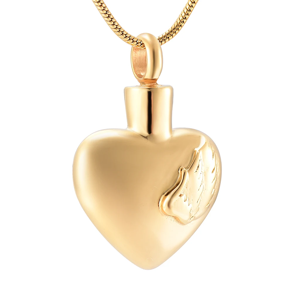 IJD9917 Angel Wing In My Heart Cremation Urn Necklace Ashes Holder Keepsake Memorial Jewelry Pendant For Women -Stainless Steel
IJD9917 Angel Wing In My Heart Cremation Urn Necklace Ashes Holder Keepsake Memorial Jewelry Pendant For Women -Stainless Steel