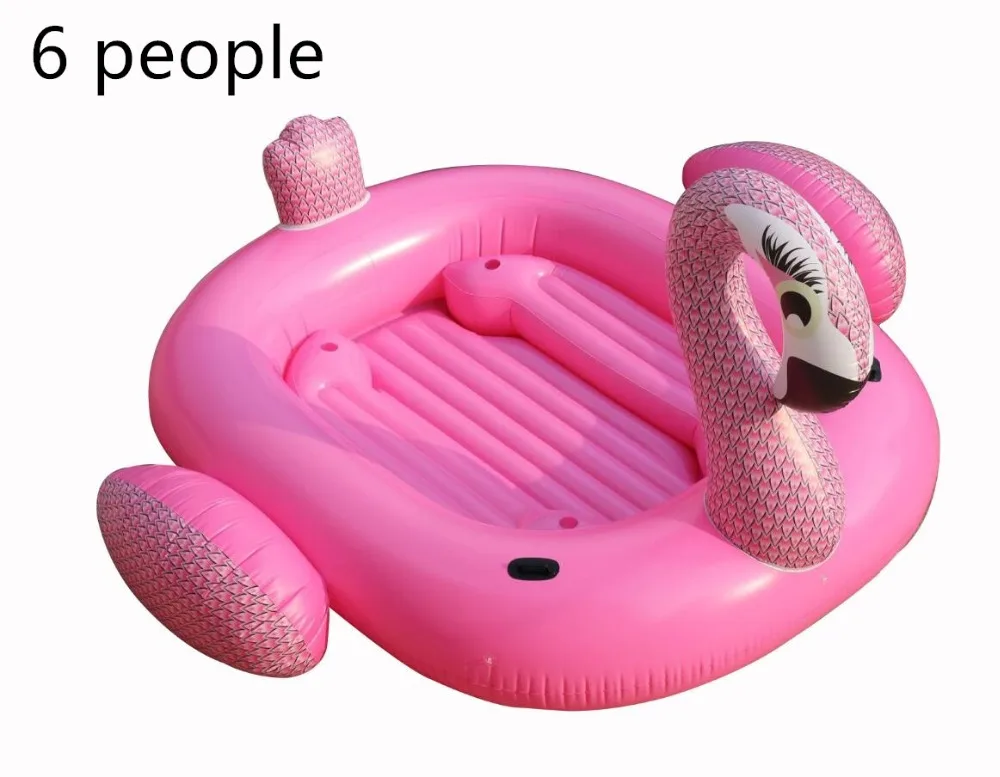 

2018 New Design Super Giant Party Bird Island Inflatable Flamingo Unicorn Pool Float Rider Air Mattress Lounge For 5 or 6 People