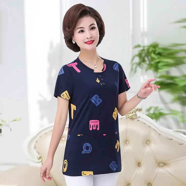 cotton tee summer casual women tops 2019 new plus size middle age mother t-shirts printed short sleeve tshirt
cotton tee summer casual women tops 2019 new plus size middle age mother t-shirts printed short sleeve tshirt